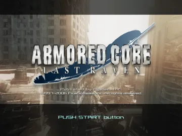 Armored Core - Last Raven (Japan) screen shot title